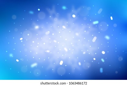 Vector background with xmas snowflakes. Blurred decorative design in xmas style with snow. New year design for your ad, poster, banner.