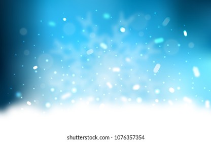 Vector background with xmas snowflakes. Blurred decorative design in xmas style with snow. The pattern can be used for new year leaflets.