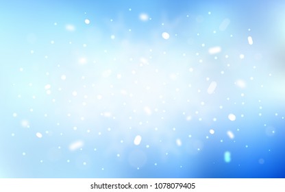 Vector background with xmas snowflakes. Blurred decorative design in xmas style with snow. The pattern can be used for new year leaflets.