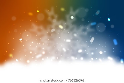 Vector background with xmas snowflakes. Blurred decorative design in xmas style with snow. The pattern can be used for new year ad, booklets.
