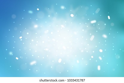 Vector background with xmas snowflakes. Decorative shining illustration with snow on abstract template. New year design for your business advert.