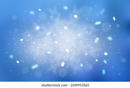 Vector background with xmas snowflakes. Decorative shining illustration with snow on abstract template. New year design for your business advert.