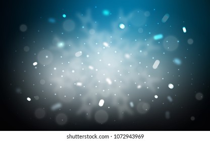 Vector background with xmas snowflakes. Decorative shining illustration with snow on abstract template. The template can be used as a new year background.