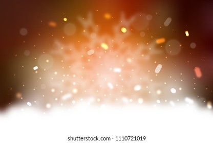Vector background with xmas snowflakes. Decorative shining illustration with snow on abstract template. The pattern can be used for new year leaflets.