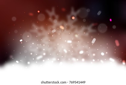 Vector background with xmas snowflakes. Decorative shining illustration with snow on abstract template. The pattern can be used for year new  websites.