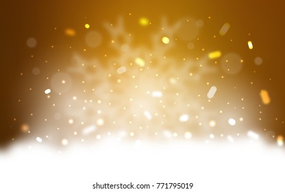 Vector background with xmas snowflakes. Decorative shining illustration with snow on abstract template. The template can be used as a new year background.