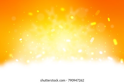 Vector background with xmas snowflakes. Decorative shining illustration with snow on abstract template. The template can be used as a new year background.