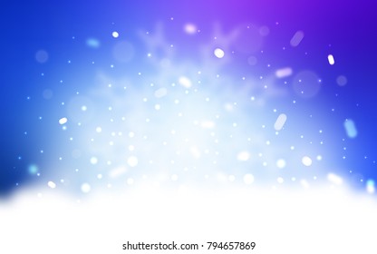 Vector background with xmas snowflakes. Decorative shining illustration with snow on abstract template. The pattern can be used for new year leaflets.