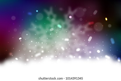 Vector background with xmas snowflakes. Glitter abstract illustration with crystals of ice. The pattern can be used for new year leaflets.
