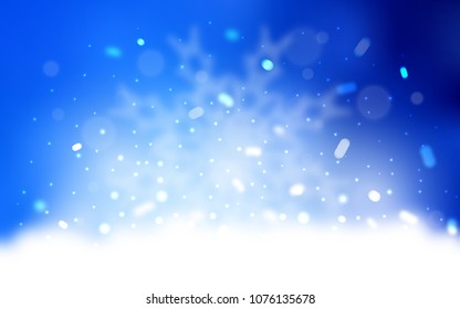 Vector background with xmas snowflakes. Glitter abstract illustration with crystals of ice. New year design for your business advert.