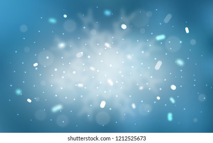 Vector background with xmas snowflakes. Glitter abstract illustration with crystals of ice. New year design for your ad, poster, banner.