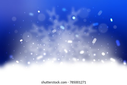 Vector background with xmas snowflakes. Glitter abstract illustration with crystals of ice. New year design for your business advert.