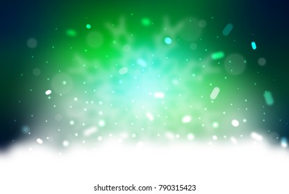 Vector background with xmas snowflakes. Glitter abstract illustration with crystals of ice. The template can be used as a new year background.