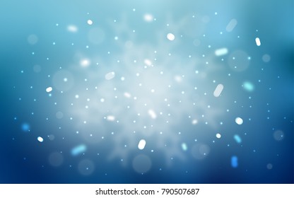 Vector background with xmas snowflakes. Glitter abstract illustration with crystals of ice. The pattern can be used for new year ad, booklets.