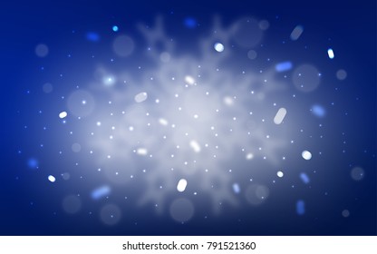 Vector background with xmas snowflakes. Glitter abstract illustration with crystals of ice. The pattern can be used for new year leaflets.