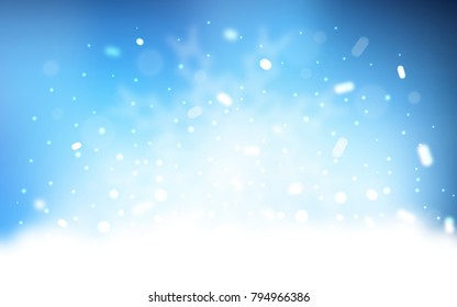 Vector background with xmas snowflakes. Glitter abstract illustration with crystals of ice. The pattern can be used for new year ad, booklets.