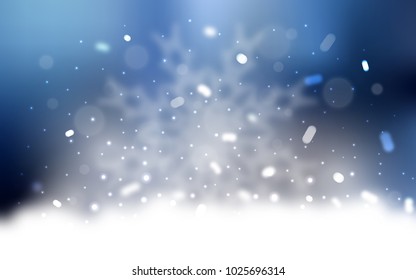 Vector background with xmas snowflakes. Modern geometrical abstract illustration with crystals of ice. The pattern can be used for new year ad, booklets.