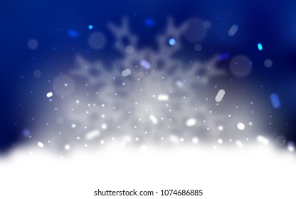 Vector background with xmas snowflakes. Modern geometrical abstract illustration with crystals of ice. New year design for your business advert.