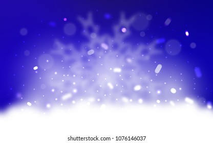 Vector background with xmas snowflakes. Modern geometrical abstract illustration with crystals of ice. The pattern can be used for new year leaflets.