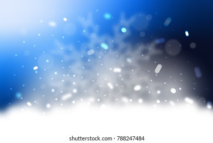 Vector background with xmas snowflakes. Modern geometrical abstract illustration with crystals of ice. New year design for your ad, poster, banner.