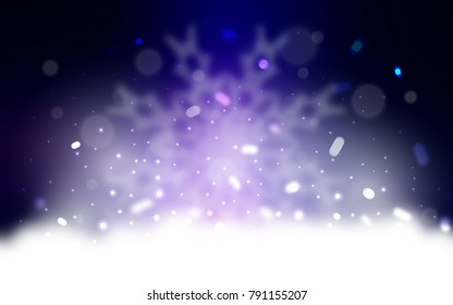 Vector background with xmas snowflakes. Modern geometrical abstract illustration with crystals of ice. New year design for your ad, poster, banner.