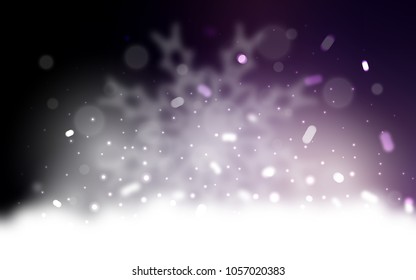 Vector background with xmas snowflakes. Shining colored illustration with snow in christmas style. The pattern can be used for new year leaflets.