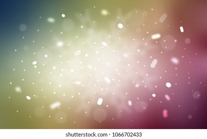 Vector background with xmas snowflakes. Shining colored illustration with snow in christmas style. The pattern can be used for new year ad, booklets.