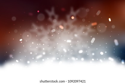 Vector background with xmas snowflakes. Shining colored illustration with snow in christmas style. The template can be used as a new year background.