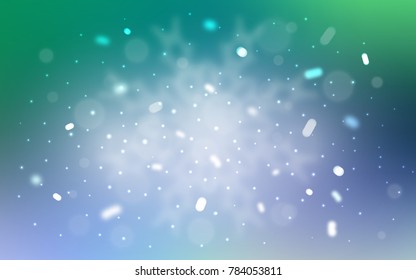 Vector background with xmas snowflakes. Shining colored illustration with snow in christmas style. New year design for your ad, poster, banner.