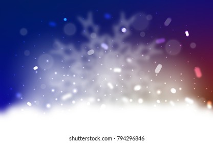Vector background with xmas snowflakes. Shining colored illustration with snow in christmas style. New year design for your business advert.