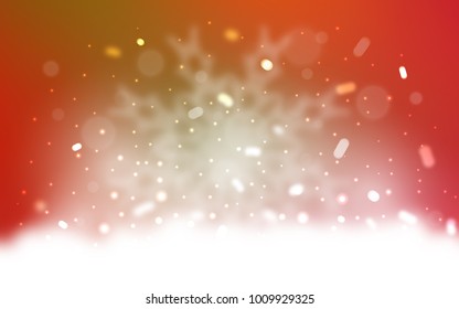 Vector background with xmas snowflakes. Snow on blurred abstract background with gradient. New year design for your ad, poster, banner.