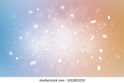 Vector background with xmas snowflakes. Snow on blurred abstract background with gradient. The pattern can be used for new year leaflets.