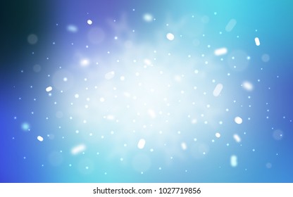 Vector background with xmas snowflakes. Snow on blurred abstract background with gradient. The template can be used as a new year background.