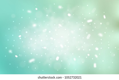 Vector background with xmas snowflakes. Snow on blurred abstract background with gradient. The pattern can be used for new year leaflets.