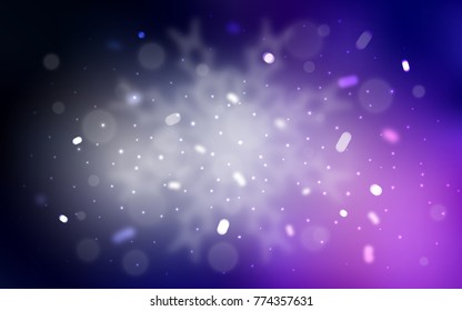 Vector background with xmas snowflakes. Snow on blurred abstract background with gradient. New year design for your ad, poster, banner.