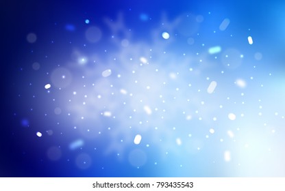Vector background with xmas snowflakes. Snow on blurred abstract background with gradient. The pattern can be used for new year ad, booklets.