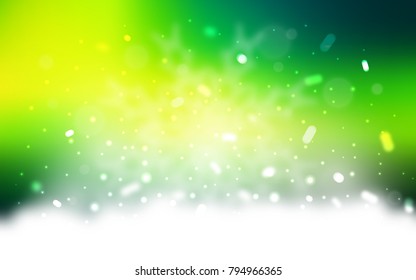 Vector background with xmas snowflakes. Snow on blurred abstract background with gradient. The pattern can be used for new year ad, booklets.