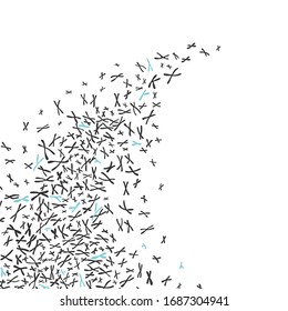 Vector background with xy chromosomes black on white