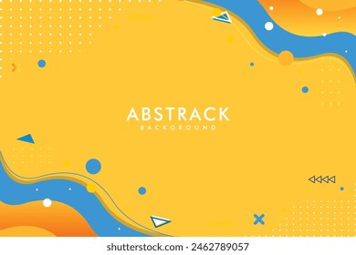 Vector background yellow and blue on white background illustration modern design Premium