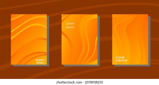 Vector background of yellow brown color wave. Future Poster Template. EPS 10