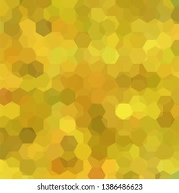 Vector background with yellow hexagons. Can be used in cover design, book design, website background. Vector illustration