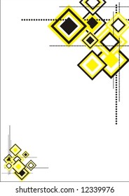 Vector background with yellow squares