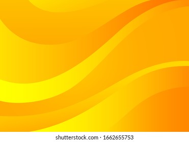 Vector Background with Yellow Waves. Abstract Minimal Banner.
