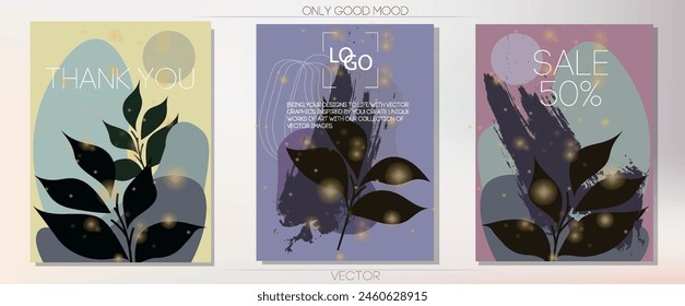 Vector background for your design. Stylish design with abstract illustrations. Design for invitations and cards, advertising announcements.