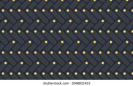 vector background with zig zag rectangular pattern in dark gray and yellow accents