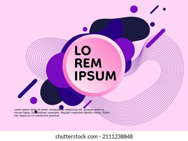 Vector background.Geometric colorful abstract element. pink and purple circles and shapes.