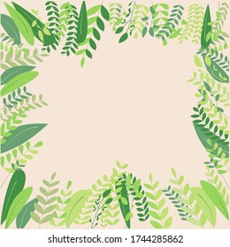 Vector backgrounds with leaves with place for text.
