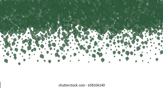 Vector backgrounds with leaves. Spring and autumn foliage. Natural hues. Green.