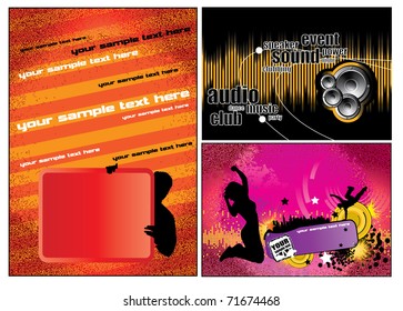 Vector backgrounds set