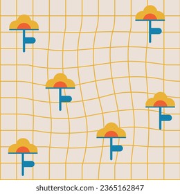fondo vectorial estilo trendy retro trippy